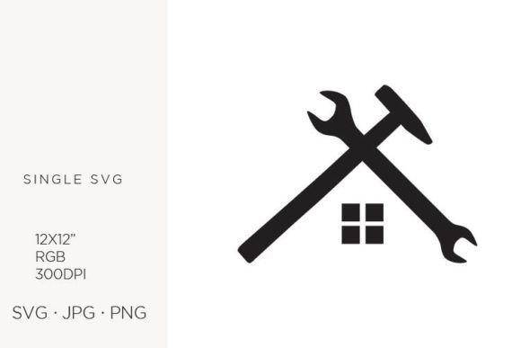 Building Your Brand Identity with the Wrench and Hammer Tool, House SVG Icon
