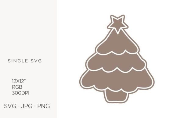 Christmas Tree Cookie: Festive SVG Art for Creators
