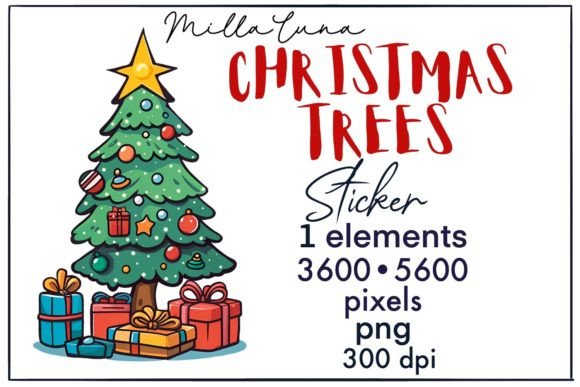 Christmas Tree Sticker: A Guide to Digital Design Assets for Holiday Crafts