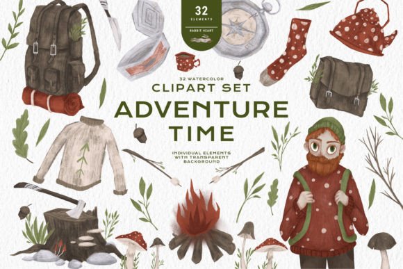 Forest Adventure Travel Camping Van PNG