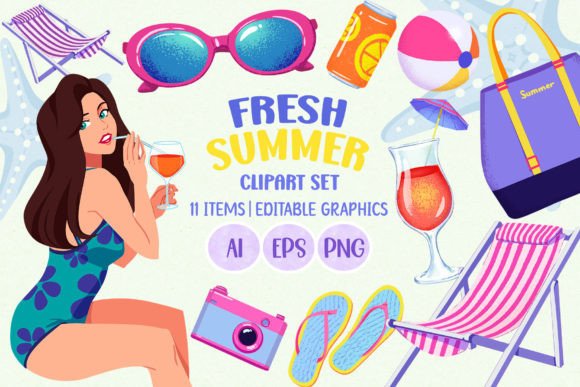 Fresh Summer Clipart Set: A Strategic Asset for Visual Communication
