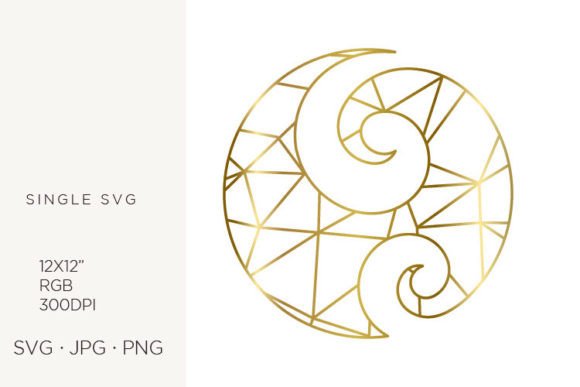 Gold Lines Inside Maori Symbol