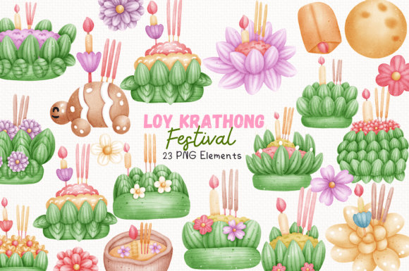 Loy Krathong Festival 23 Cliparts Guide