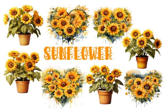 Strategic Branding with Watercolor Sunflower Border Elements
