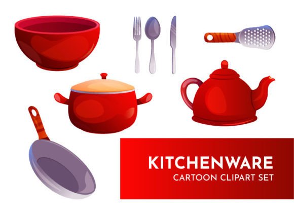 Unlocking Creative Potential with a Versatile Kitchenware Clipart Illustration Set