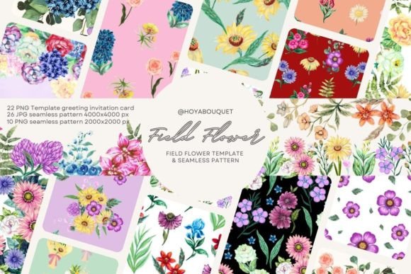 Unlocking Creative Potential with Field Flower Template Seamless Patterns