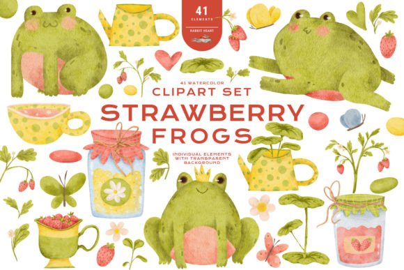 Unlocking Creativity: A Guide to Using Strawberry Cute Frogs Jam Tea Spring PNG Clipart for Modern Design Projects